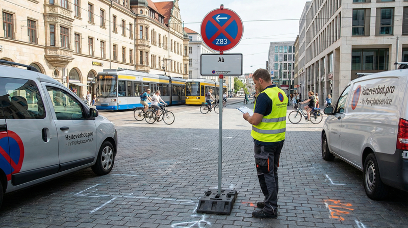 2. Beschilderung wird aufgestellt